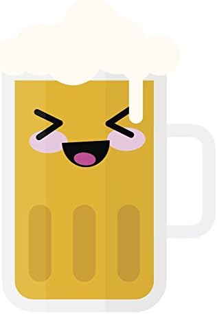 Amazon Chillガラスビールジョッキ絵文字ビニールデカールステッカー 4 Tall 外装 エアロパーツ 車 バイク