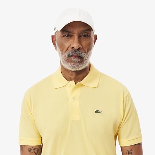 Image of Lacoste Original L.12.12 Petit Pique Cotton Polo Shirt Yellow