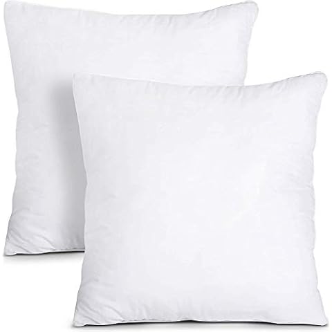 CnA Stores 17" x 17" Inch Square Cushion Inner Hollowfibre Pads Anti-Allergy Set of 2 Cover