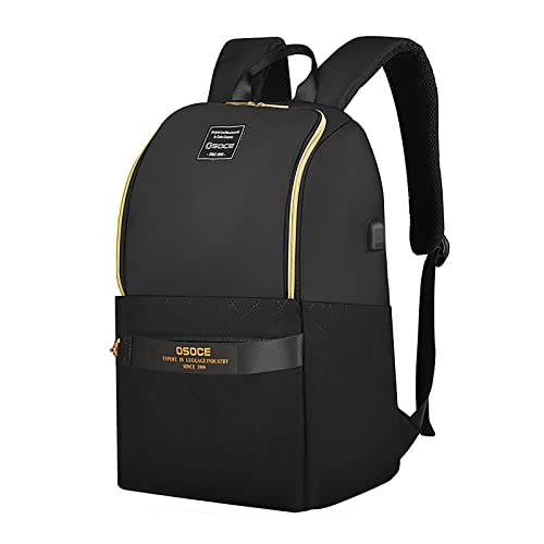 OSOCE Sac à dos pour femme sac à dos de loisirs élégant, sac à dos urbain moderne, sac à dos étanche, voyage scolaire, sac à dos de travail de randonnée(1.0 noir, L) Cover