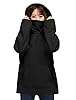 Velosso Masked Hoodie Long Sleeve Casual Hooded Sweatshirt Fleece Cover Mask Snood Hoodie Pullover Drawstring Hood (Black, S) #3