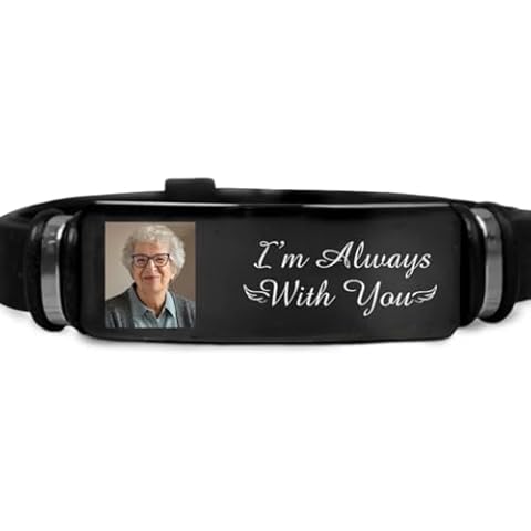 WANDER PRINTS Custom Photo, Personalized Engraved Bracelet - Memorial Gift For Family, Friend - I'm Always With You Cover