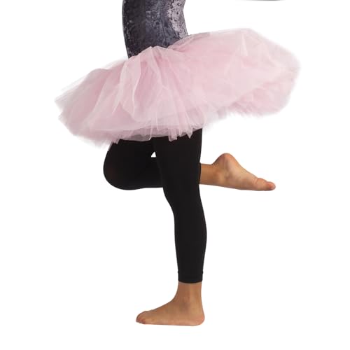 CALZITALY Pack 1 o 2 Paia - Leggings Danza Bimba, Pantacollant Danza Classica, Leggings Ballet, Collant Senza Piede Danza, Nero, Rosa, 4-6, 8-10, 12-14 Anni, 60 den, Made in Italy (4-6 Anni, Nero)