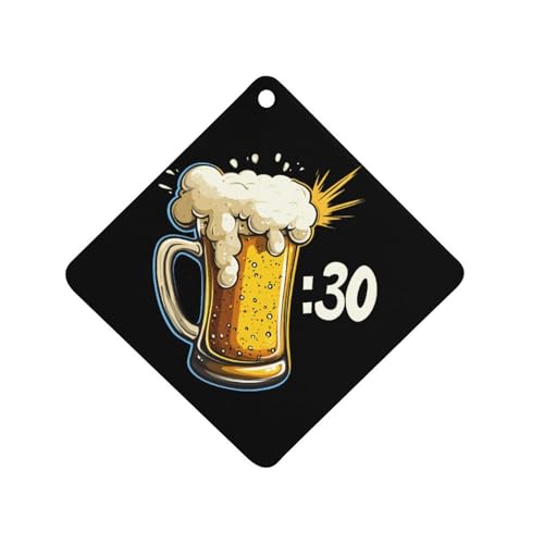 Beer Thirty Patricks Day Irish Car Air Freshener Hanging Aromatherapy Tablets for Car Accessories Rhombus