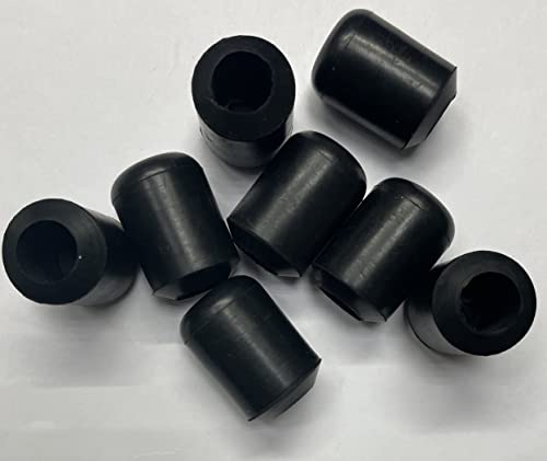 Image of dexierp Protection Force for 1 /2 inch 13mm (Pack of 8) Round OD Tubing End Chair Leg Stick Ferrule Furniture Feet Rubber Cap Cup Pad Cover Floor Plug Protectors