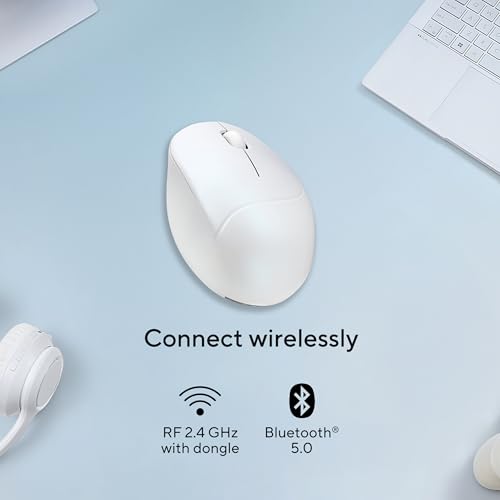 Image of ASUS MD101 Fragrance Mouse, Dual-Mode connectivity, Adjustable DPI Upto 2400, PTFE Mouse feet, Refillable Fragrance Design, Silent Clicks, Upto 12-Months Battery*, Iridescent White, Lightweight 67.6g