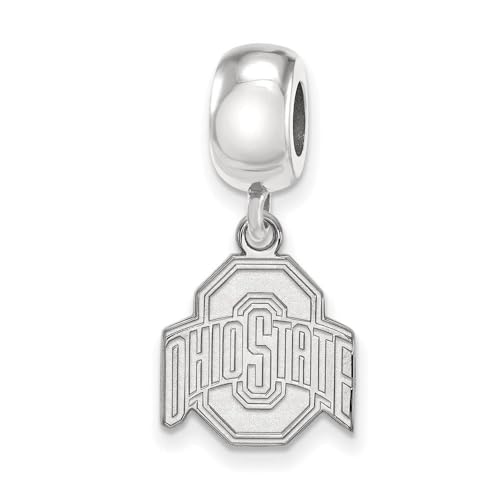 LogoArt Sterling Silver Ohio State University Small 'O' Dangle Bead Charm