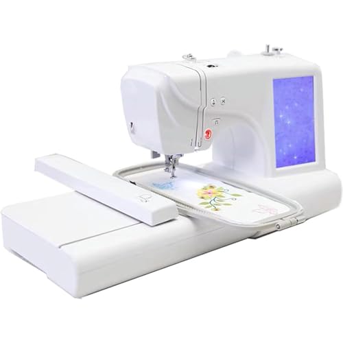 Automatyczna maszyna do szycia elektryczna maszyna do haftowania z 158 wbudowanymi wzorami, 210 wbudowanych liter, obszar haftu 10 cm x 23,4 cm i ekran dotykowy LCD