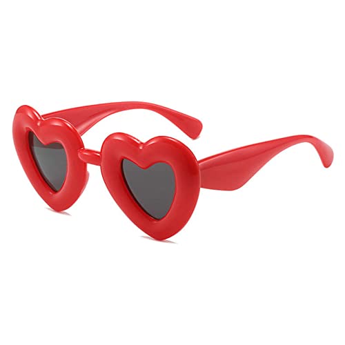 willochra Heart Shaped Sunglasses Vintage Cat Eye Fashion Party Love Eyeglasses for Women UV400