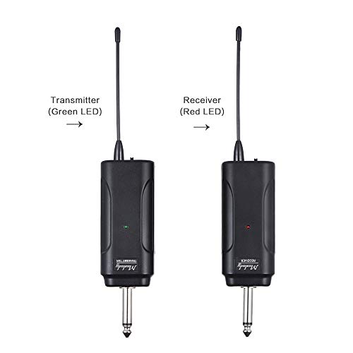 KKmoon Muslady UHF Portátil Sistema de Transmissor de Áudio Sem Fio Transmissor + Receptor 60 M Alca