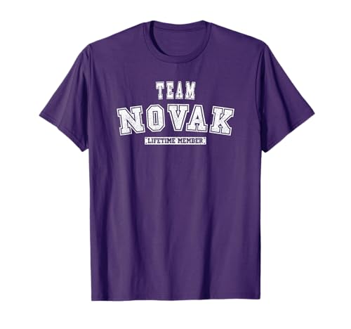 Team NOVAK Lifetime Member Family Last Name T-Shirt