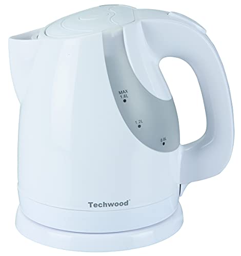 Techwood - TB-1622 trådlös vattenkokare, 2 200 W, 1,6 liter, vit