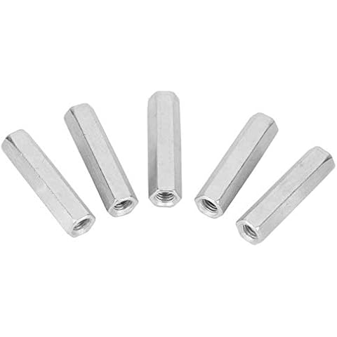 5Pcs Hexagonal Sleeve Nut M8 * 50 Hex Nut Set Long Rod Connector Threaded Fasteners Cover