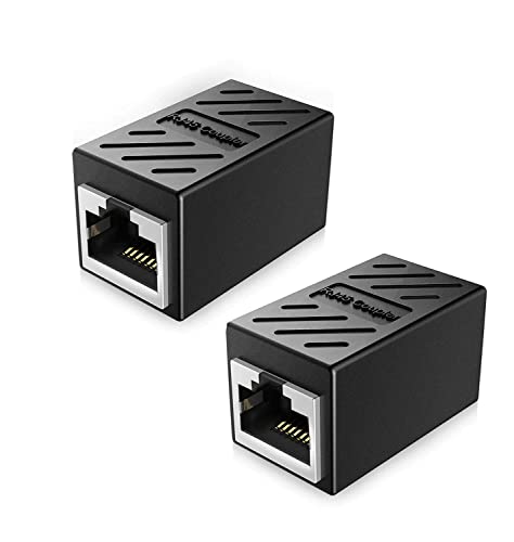 Connettore, adattatore per cavo LAN Ethernet (confezione da 2), accoppiatore RJ45, adattatore di rete Powerline, Ethernet femmina a femmina Joiner, WiFi Extender collegamento