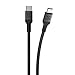 Scosche CCB1-SP Strikeline Premium USB-C to USB-C Charge & Sync Braided Cable 1-ft. Black