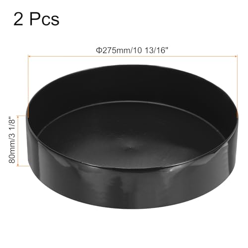 Image of uxcell 2pcs Rubber End Caps 275mm(10 13 /16 Inch) ID x 80mm(3 1 /8 Inch) H Vinyl Round Tube Bolt Cap Cover Screw Thread Protectors Black