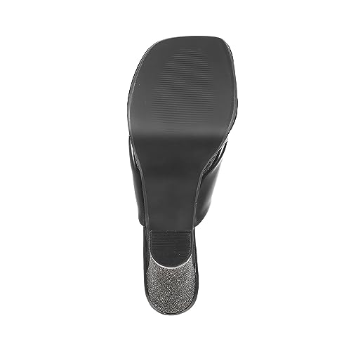 Image of Mochi Women Chunky High Heel Fashion Slip-on Sandal
