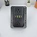 Outlet Extender - 6-Outlet Wall Splitter Tool, Multiple Plug Adapter Gear, USB Port Function, Home Travel Wellness Category, Dorm Room School Hotel Business Trip Power Hub Daily