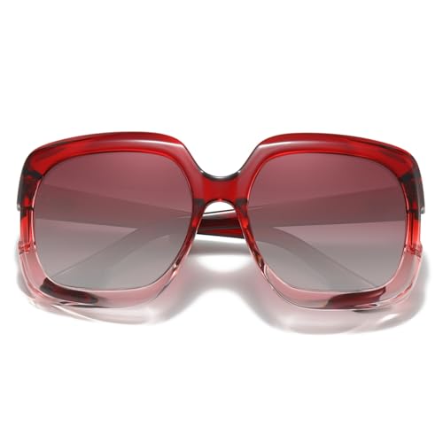 Chicid Oversized Sunglasses for Women, Polarized Trendy Square Sun Glasses UV400 Protection Classic Big Frame Shades