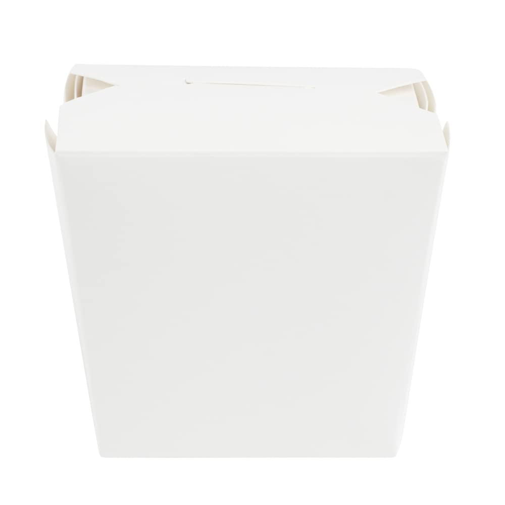 Bio Tek - Recipiente cuadrado de papel blanco para llevar fideos de 16 onzas, 3 1/2 x 3 x 3 1/4 pulgadas, caja de 200 unidades