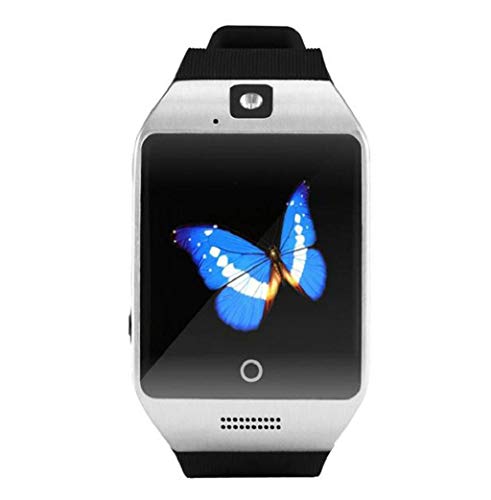 MISYAA Smartwatches, 2019 Q18 Bluetooth Smart Watch GSM Camera TF Card Phone Wrist Watch for Android Punk Gifts(Silver)