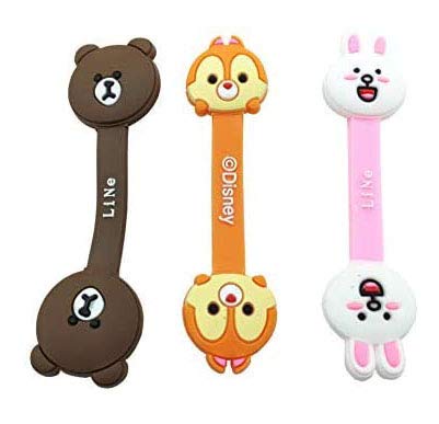 Qaoquda 3Pcs Cable Tie Cord Organizer Wire Wrap Headset Headphone Earphone Wrap Winder Cute Cartoon Animal Cable Manager #TOP4