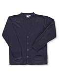 T.Q. Knits Adult Unisex Control-Pil 4-Button Cardigan (Adult Sizes S - XXL) - Navy