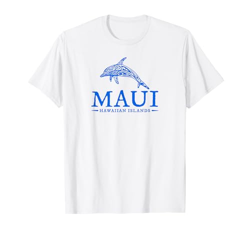 Maui Hawaii Dolphin Boys Girls Womens Mens Beach Souvenir T-Shirt