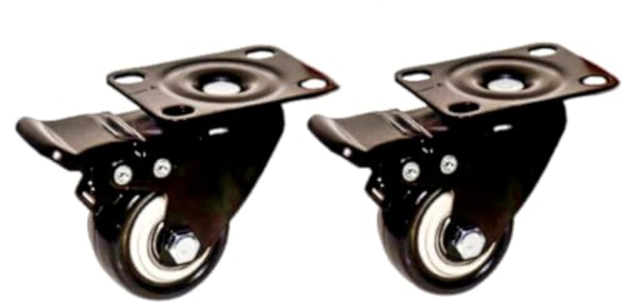 2 inch Heavy Duty PU Swivel Caster Wheels, Pack of 4