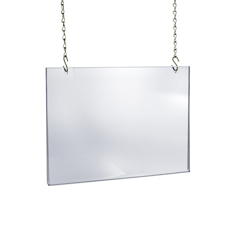 Azar 172722 28-Inch W by 22-Inch H Hanging Poster Frame - Acrylic Sneeze Guard - Cashier Protector