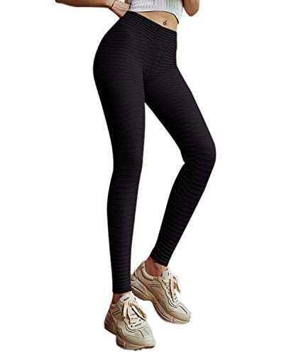 image for MOSHENGQI Women's Ruched Butt Lifting High Waist Yoga Pants Tummy Cont