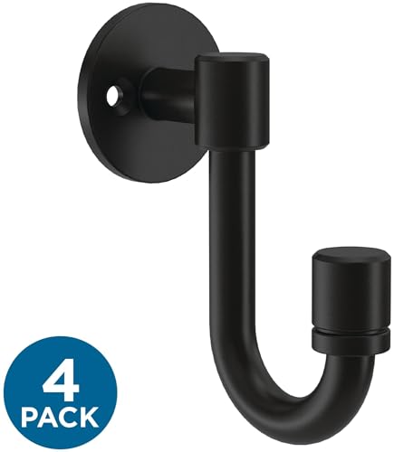 Franklin Brass B47246K-117-C Bar (4-Pack) Single Wall Hooks 1-Prong Coat/Hat Modern Gold Hooks thumb #3