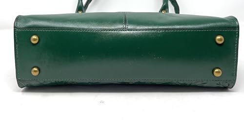 Image of Patricia Nash Rienzo Leather Satchel, Soft Green