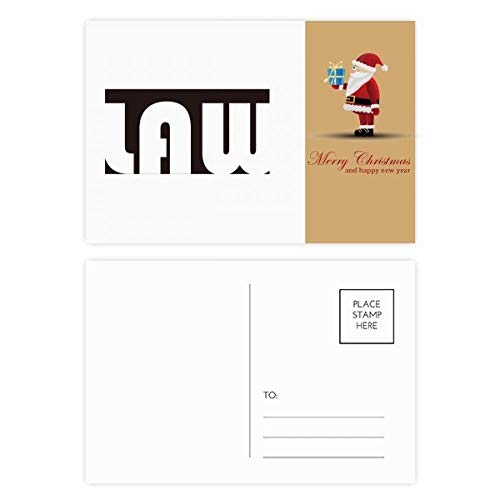 Cartes postales Course and Major Law Noir Père Noël : lot de 20 pour vos voeux
