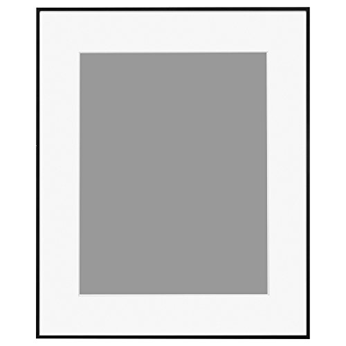 ハクバ HAKUBA 額縁 アルミ HFA-03 半切 アクリル板 ブラック(ホワイトマット) HFA-03BWM-H