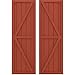 Ekena Millwork ARW102BF518X74CLH Americraft Five Exterior Real Wood Two Equal Panel Framed Board-n-Batten Shutters w/Double Z-Bar (Per Pair), 17 1/2"W x 74"H, Colorful Leaves