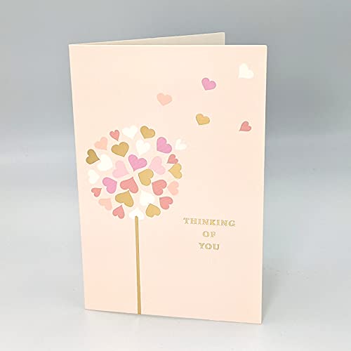 Gooji 4X6 Sweet Thinking Of You Cards (Bulk 20-Pack) Matching Peel-And-Seal White Envelopes | Box Assortment Set, Gold Foil | Cute And Loving Hearts Greeting Cards, Miss You, All Occassions, Get Well, Stationary, Friendship, Sentiments Inside #TOP6
