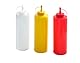 HENDI Spenderflaschen, Stückzahl: 3, Spritzflaschen, Squeezeflasche, 0,7L, ø70x(H)240mm, Polypropylen, Transparant (Packung mit 2)