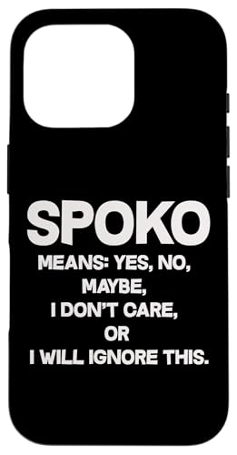 Spoko Means Yes No Maybe Funny Polish�t���[�Y �X�}�z�P�[�X iPhone 16 Pro �p