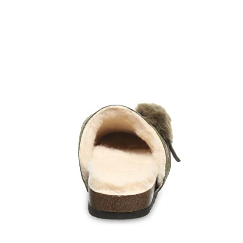 Bearpaw Stevie Women's Leather Slippers - 2869W Dark Olive - 10 Medium #TOP4