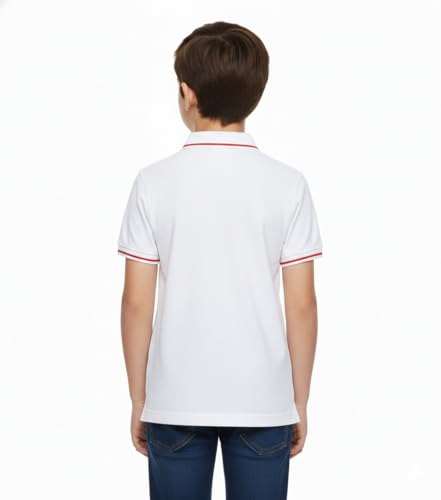 Image of Cloth Theory Boys Cotton Polo T-Shirt for Kids Regular Fit Half Sleeve Casual Summer Polo Neck T-Shirt