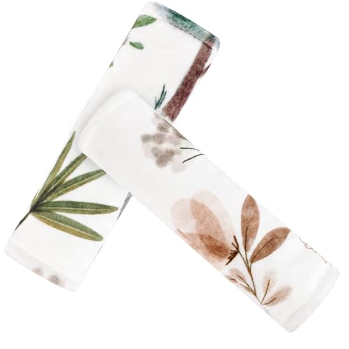 Image of CARUILI Car Seat Strap Pads for Babies, Super Soft Infant Car Seat Strap Covers, Double-Sided Use, Shoulder Strap Pads for Baby Car Seat, Baby Swing, Woodland Animals