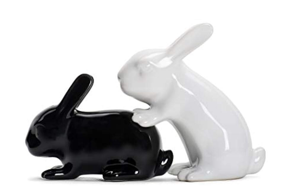 Winkee - Bunny Salt & Pepper Shaker | The Sweet Spice Shaker in Rabbit Look | Ceramic Salt and Pepper Shakers | Decoration for Kitchen | Gift for Christmas, Wedding Anniversary, Birthday