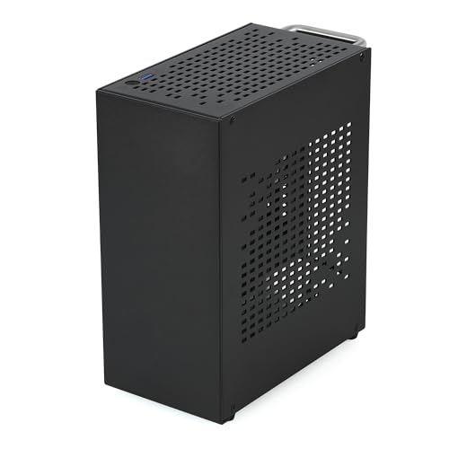 Goodisory A07 Black Aluminium Desktop Mini-ITX Computer Chassis with PCIE 4.0 Raiser