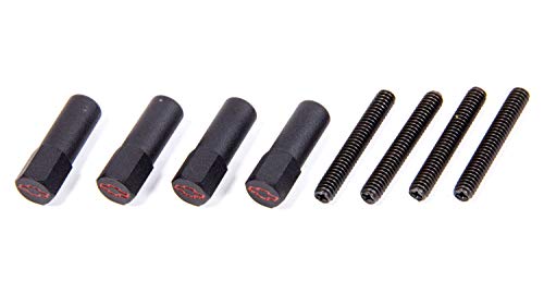 ProForm Valve Cover Fastener, Mini Nut, 1/4-20 in Thread, 1-1/2 in Long, Bowtie Logo, Steel, Black Crinkle, Set of 4 (141-759)