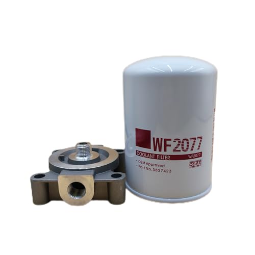 BANGTE WF2077 Coolant filter with base Compatible with Cummins Engine B6.7 ISL9 Replace Donaldson P554685 Fleetguard WF2077 John Deere RE11992