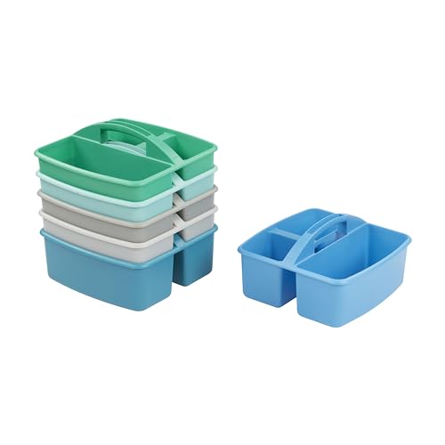 ECR4Kids 3-Compartment Storage Caddy, Storage Organizer, Contemporary, 6-Pack