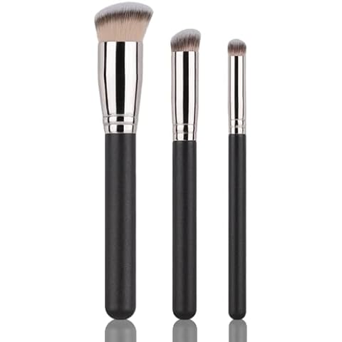 3 Pcs Cosmetic Brush Makeup Brushes Concealer Brush Foundation Blush Eye Concealer Brush for Concealer Powder Cream Liquid Makeup Create a Flawless Look Cover