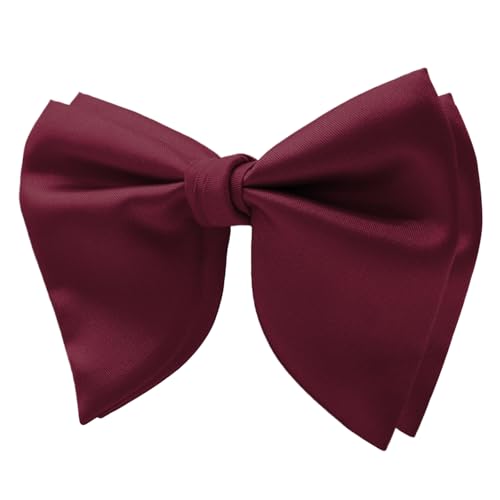 Image of Mens Bow Tie Pre Tied Oversized Bow Ties for Men Satin Bowties for Tuxedo Wedding Party Banquet
