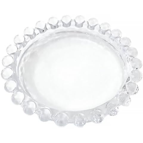 Operitacx Clear Glass Candle Tray for Pillars Cover